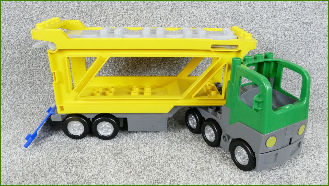 Lego® Duplo® Přeprava Aut - Šedý Podvozek - Modrá Rampa