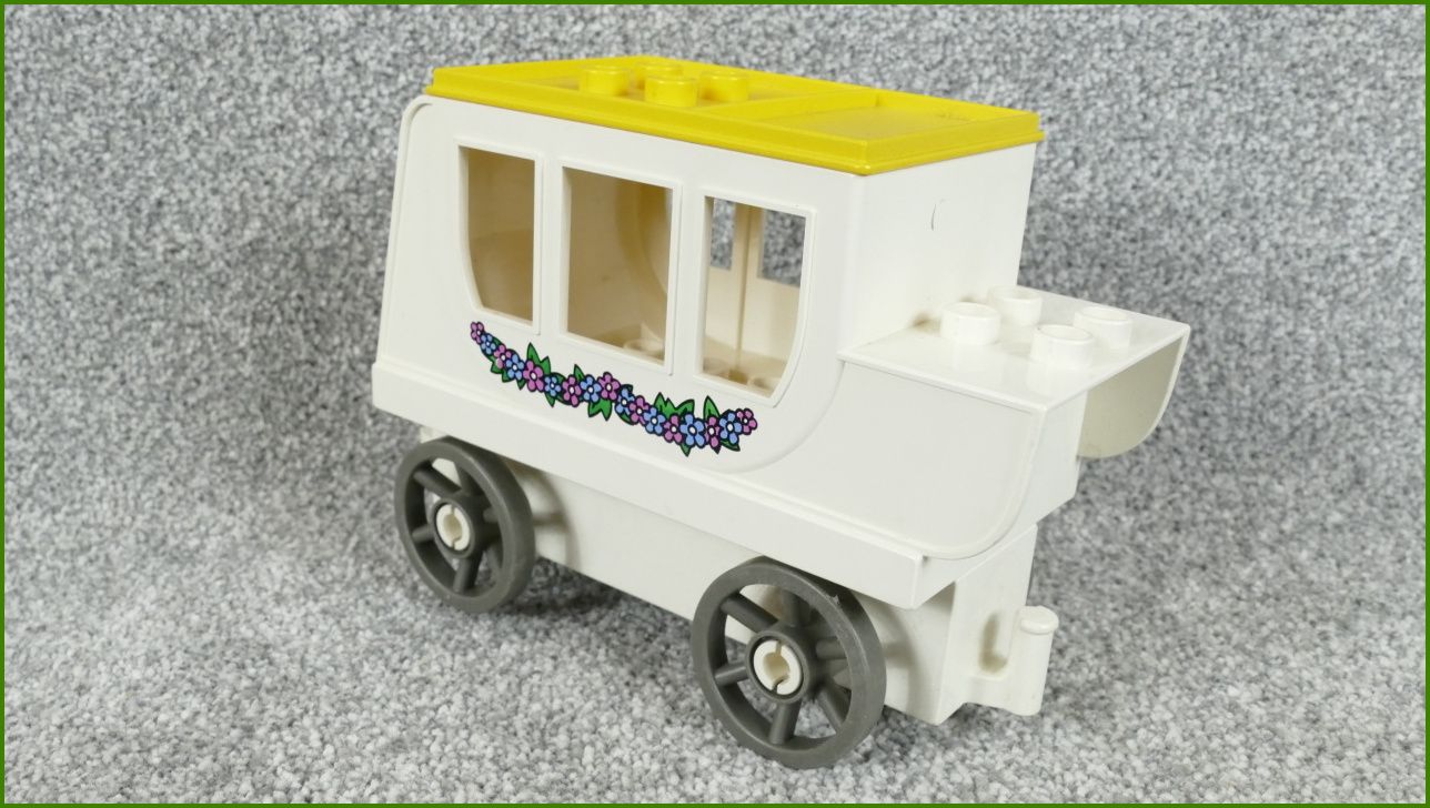 Lego® Duplo® Bílý Kočár/Dostavník se Stříškou