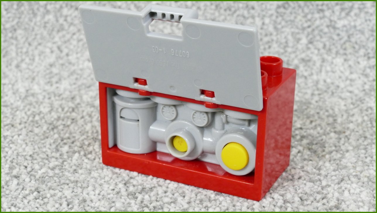 Lego® Duplo® Skříňka/Kontejner se Zvuky Motoru - Šedá Dvířka