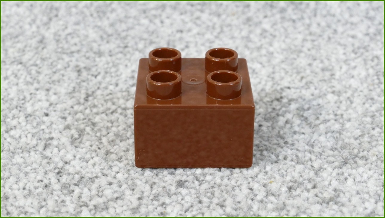 Lego® Duplo® Kostka 2x2 Tmavě Hnědá - Nová