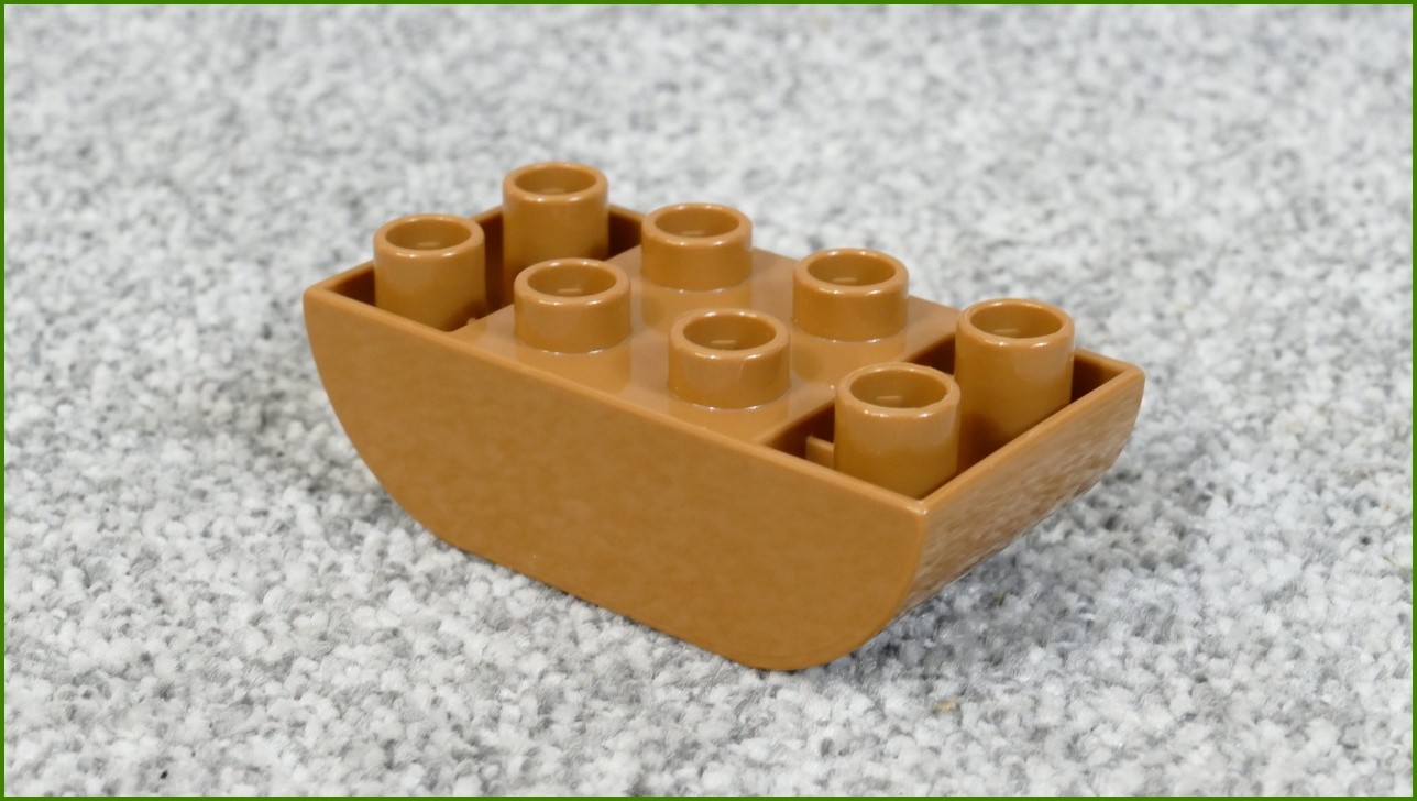 Lego® Duplo® Kostka 2x4 Invert Světlounce Hnědá - Nová