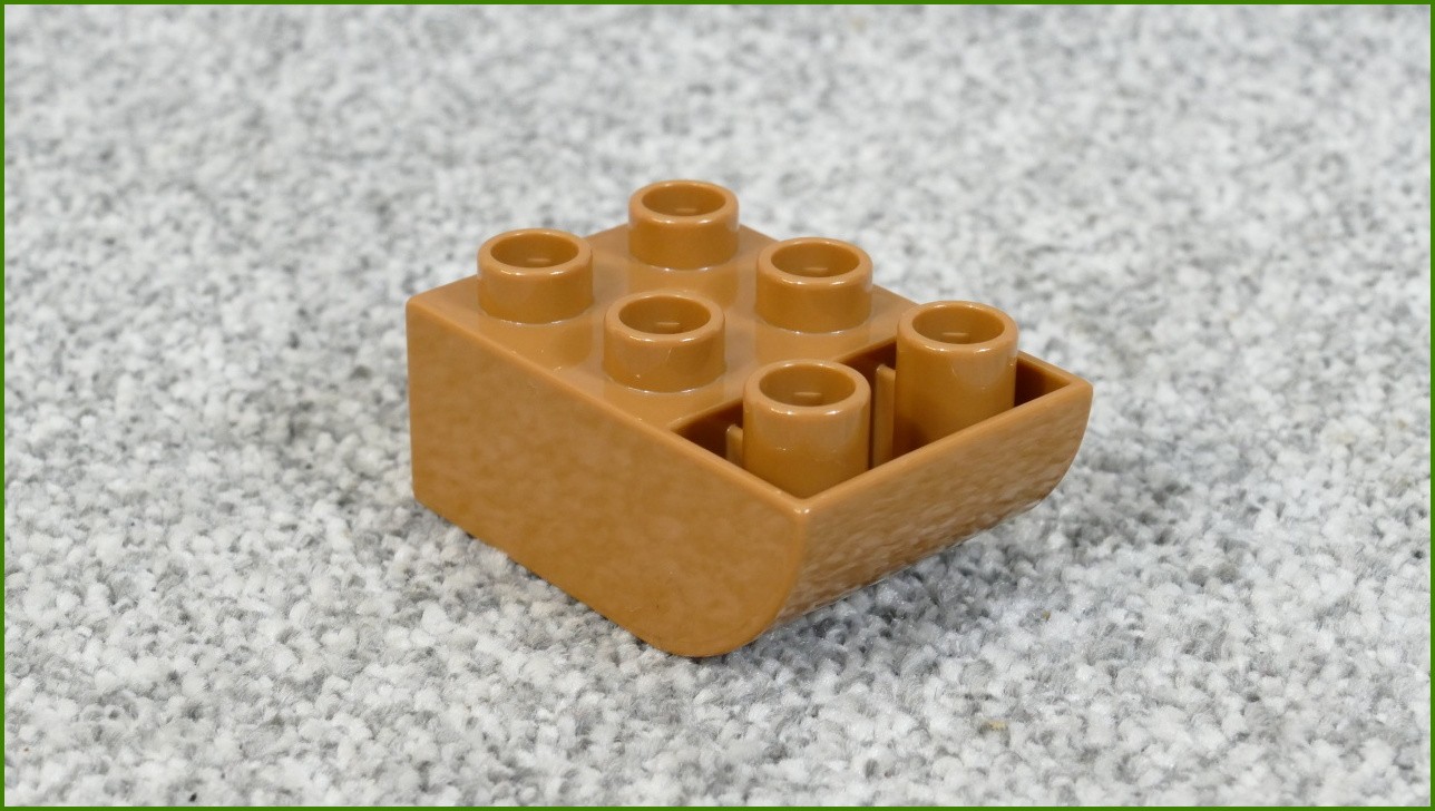 Lego® Duplo® Kostka 2x3 Invert Světlounce Hnědá - Nová