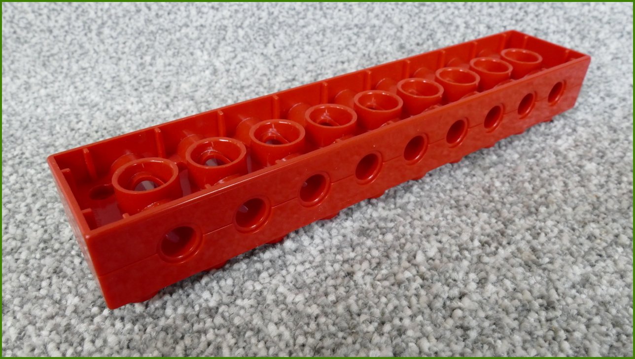 Lego® Duplo® Toolo® Kostka 2x10 Červená