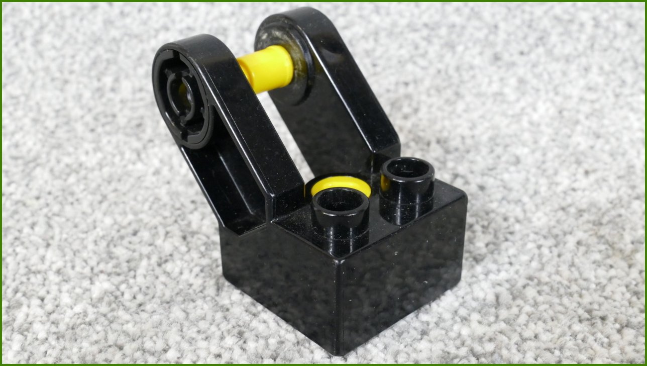 Lego® Duplo® Toolo® Kostka 2x2 Černá s Oboustranným Připojením