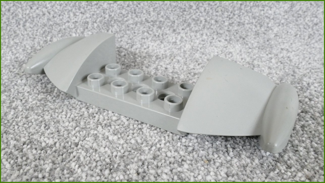 Lego® Duplo® Toolo® Dvojité Křídlo Světle Šedé