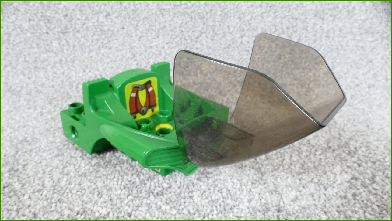 Lego® Duplo® Toolo® Zelená Kabina s Odklápěcím Černým Sklem