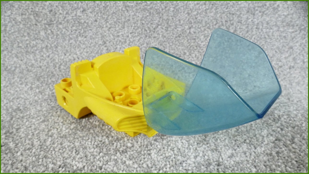 Lego® Duplo® Toolo® Žlutá Kabina s Odklápěcím Modrým Sklem