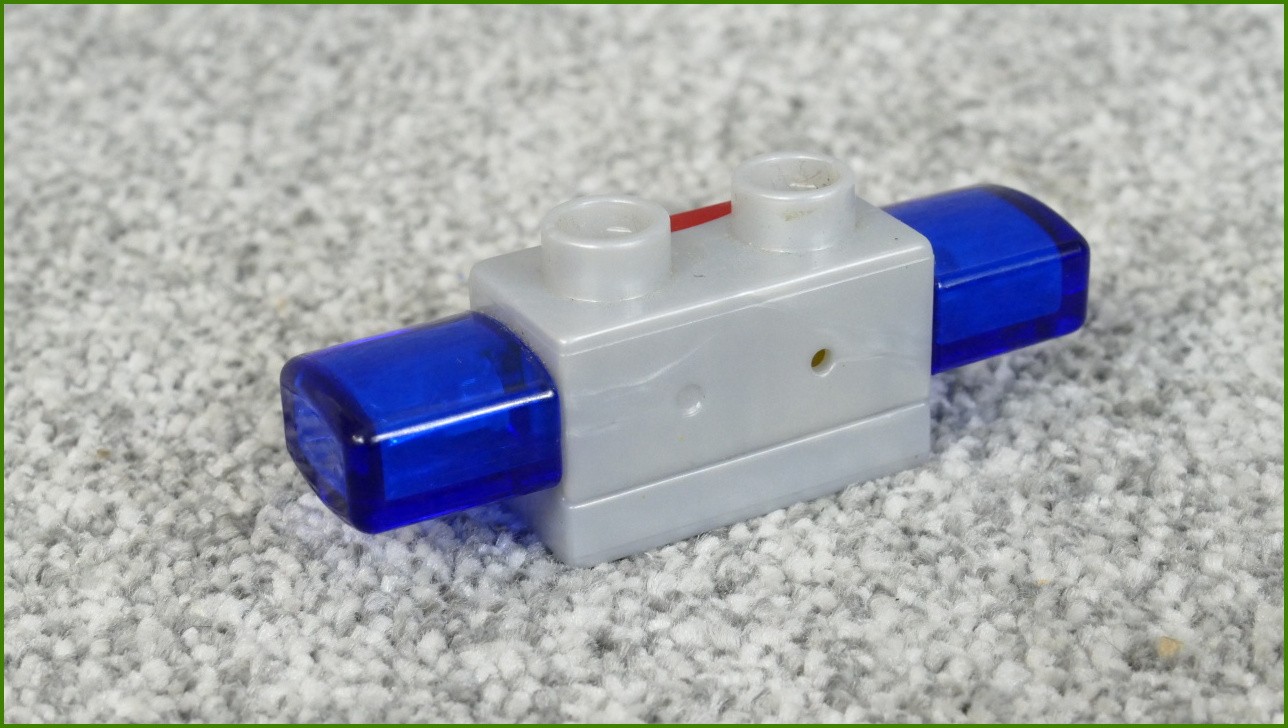 Lego® Duplo® Majáček/Maják  - Houká Bliká - Modro-Šedý (Boční Tlačítko,Vyšší Majáčky) (Včetně Baterií)