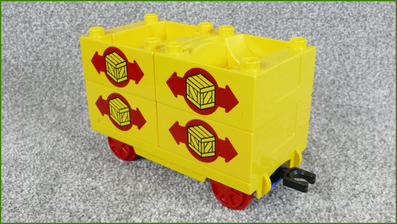 Lego® Duplo® Vagon Nákladní Kontejnery Potisk Bedny - Žlutý Podvozek
