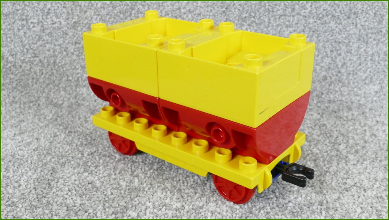Lego® Duplo® Vagon Nákladní Žluto-Červené Kontejnery - Žlutý Podvozek
