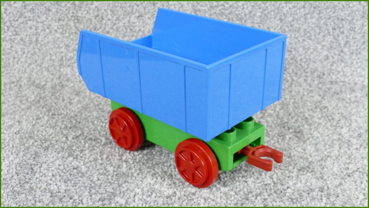 Lego® Duplo® Vagon Malý Zelený - Vyklápěcí Modrá Korba