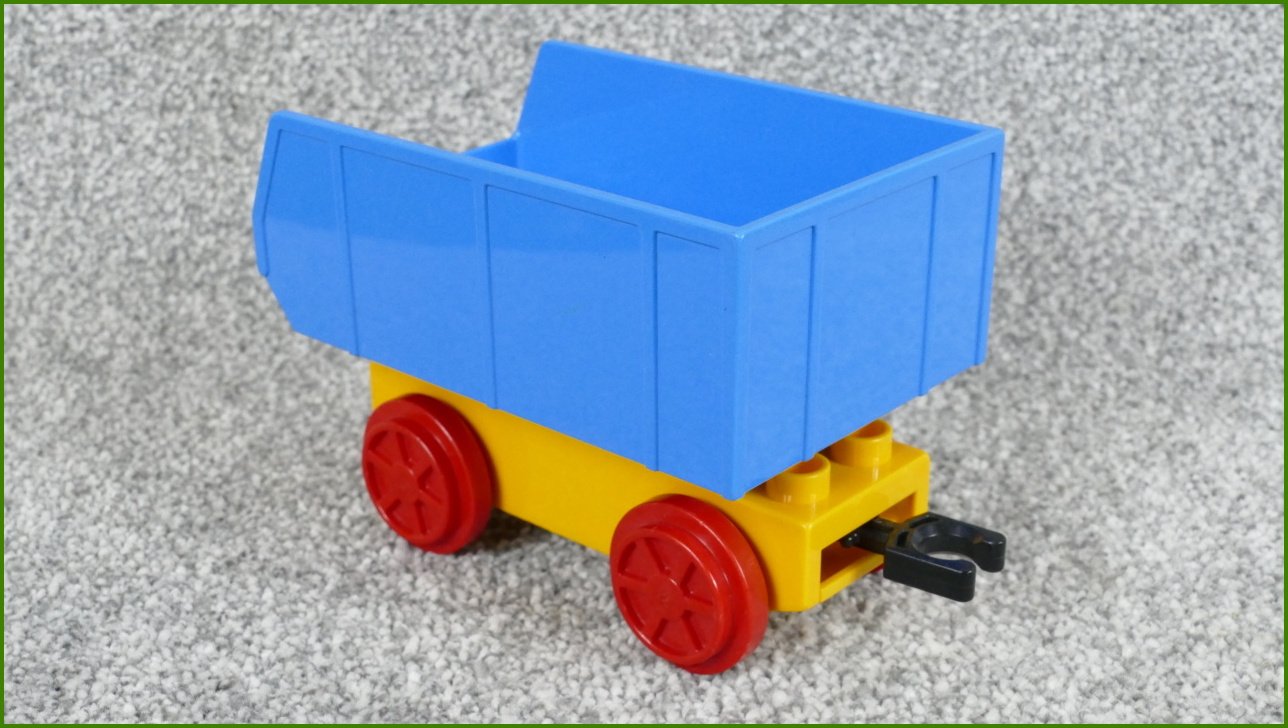 Lego® Duplo® Vagon Malý Oranžový - Vyklápěcí Modrá Korba
