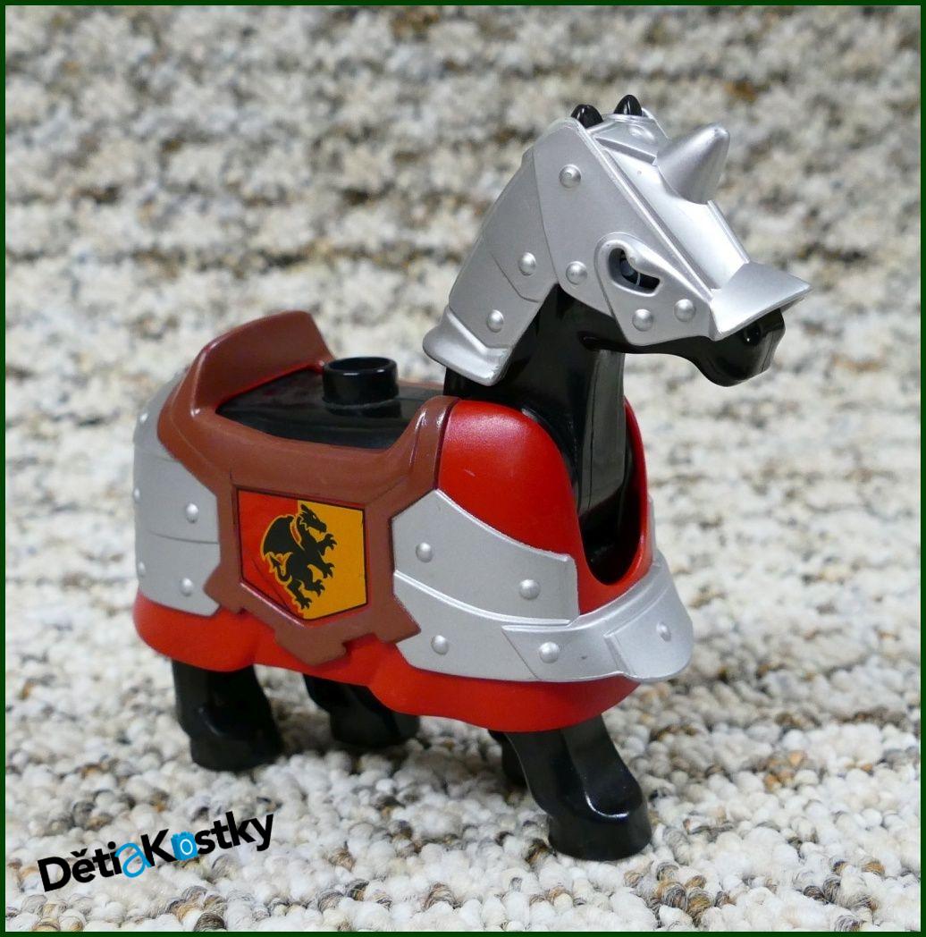 Lego® Duplo® Obrněný Kůň Černý - Červené Brnění