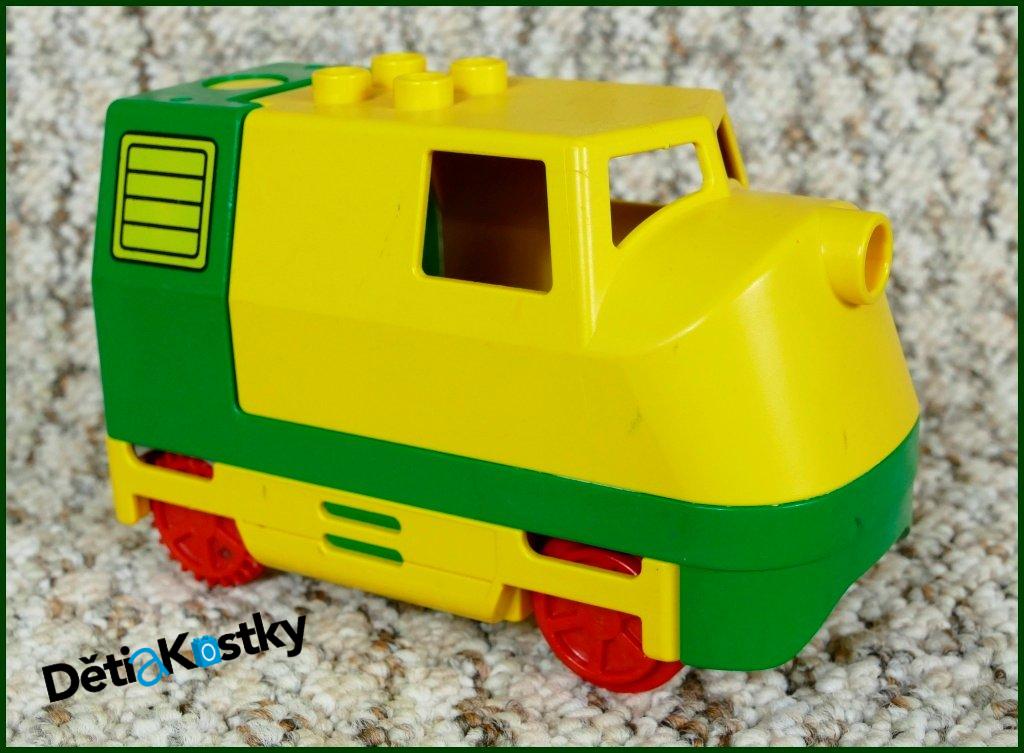 Lego® Duplo® Mašinka se Spodními Tlačítky - Zeleno/Žlutá