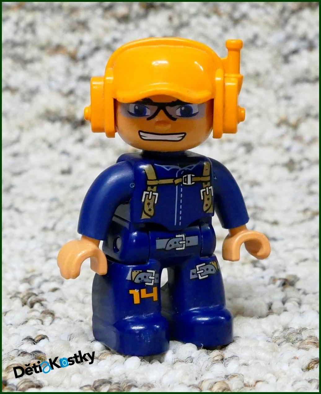 Lego® Duplo® Figurka Pilot Vrtulníku - Oranžová Helma