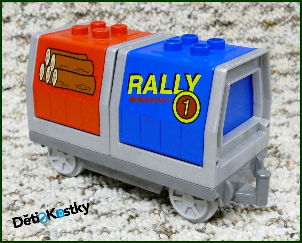 Lego® Duplo® Vagon - Kontejnery Výklopné Rally/Dřevo - Šedý Podvozek