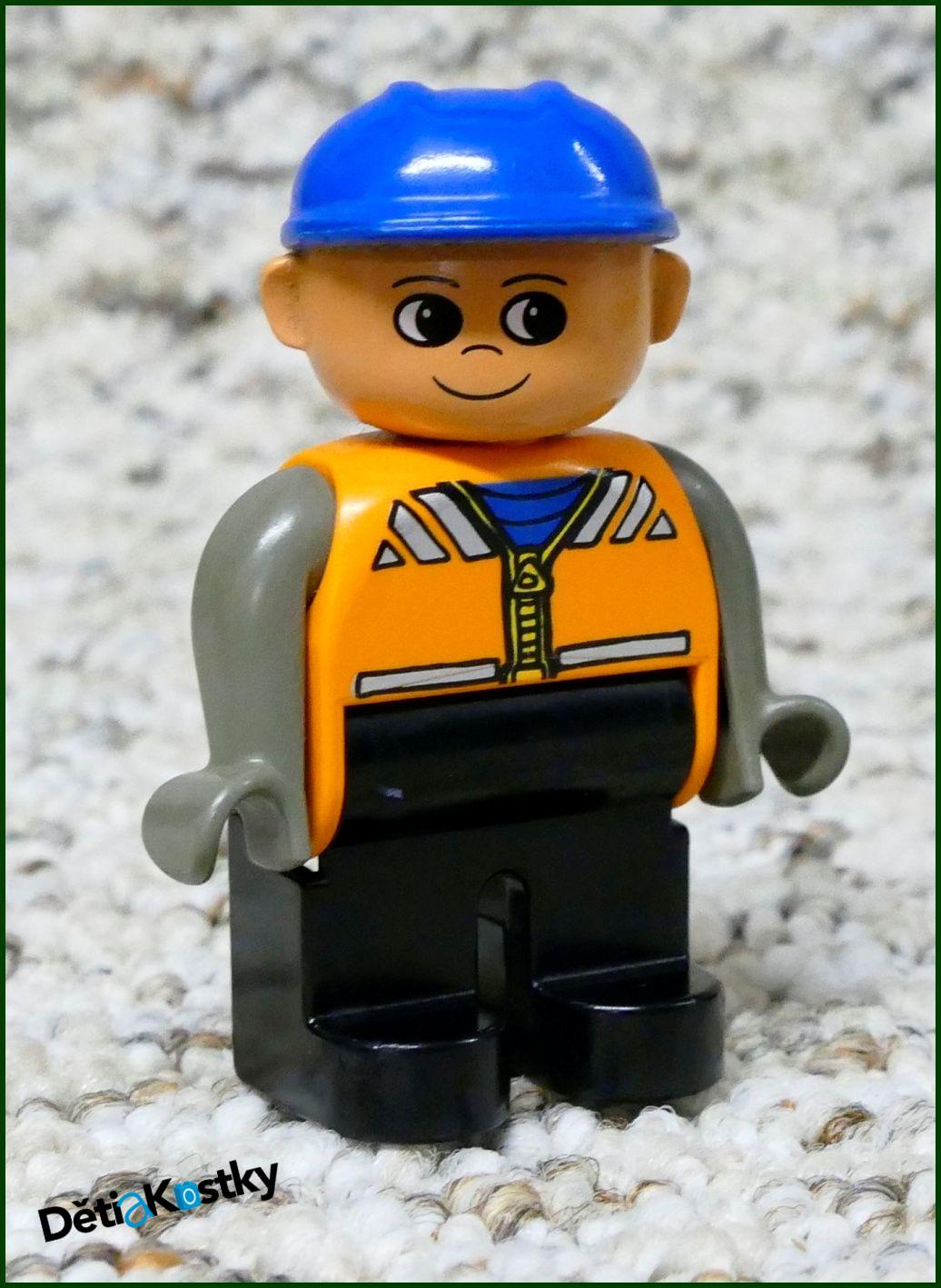 Lego® Duplo® Figurka Dělník Starší Typ - Modrá Přilba