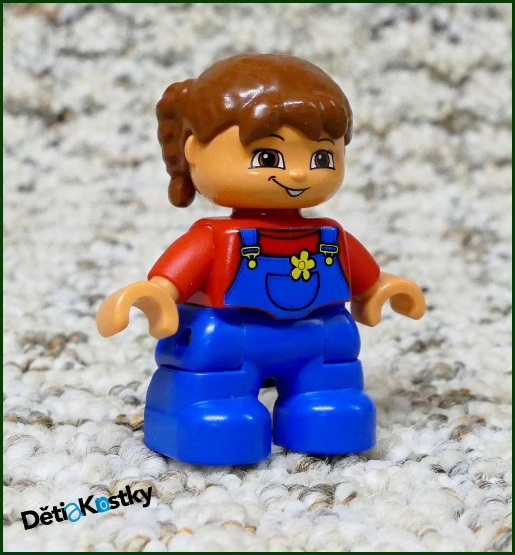 Lego® Duplo® Figurka Holčička - Modré Oblečení s Kytičkou