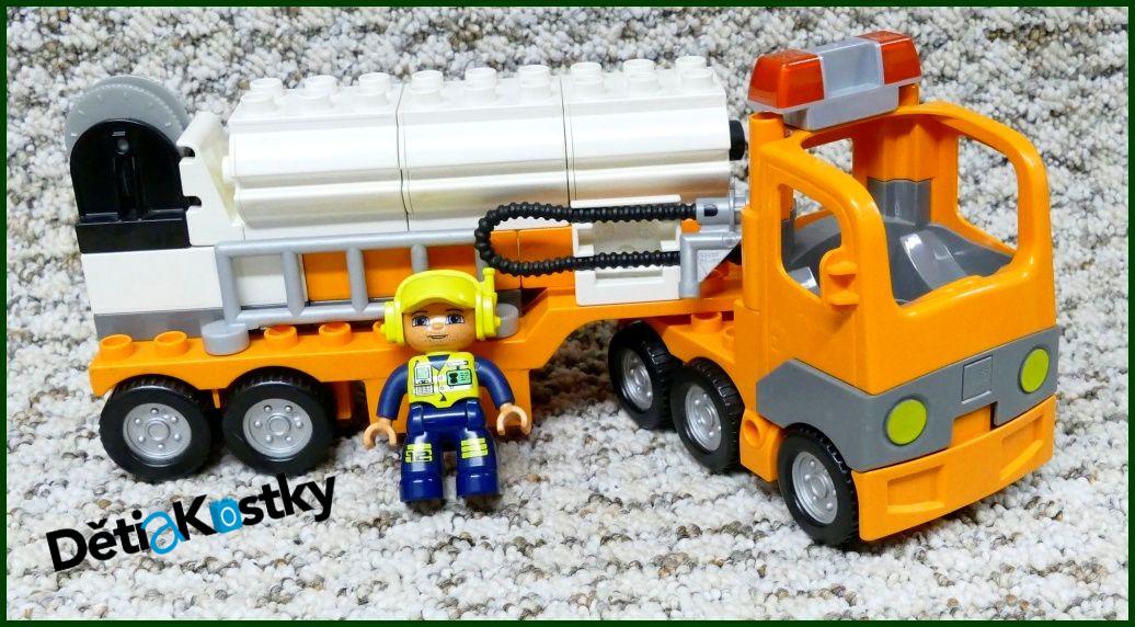 Lego® Duplo® Oranžový Tahač s Návěsem - Cisterna