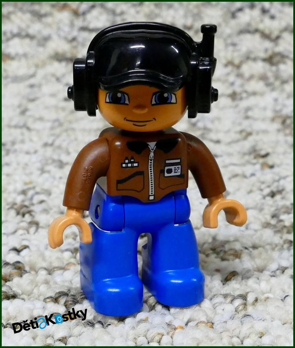 Lego® Duplo® Figurka Pilot Vrtulníku - Modro/Hnědý