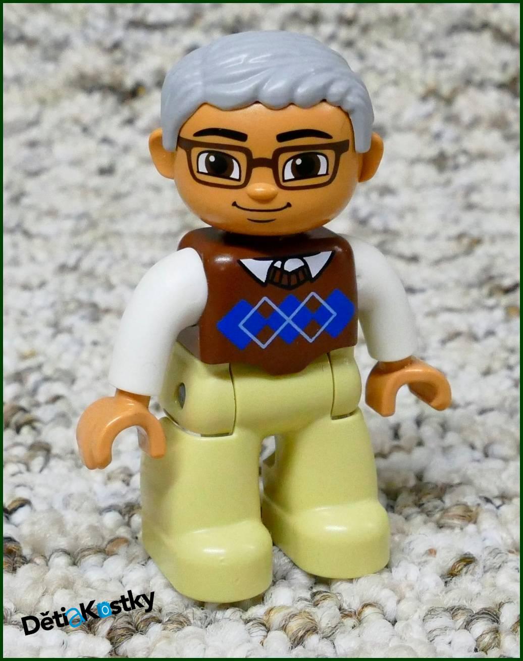Lego® Duplo® Figurka Dědeček - Hnědý Svetr