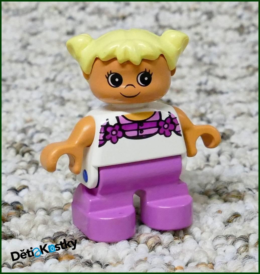 Lego® Duplo® Figurka Dítě Blond s Růžovými Kytičkami
