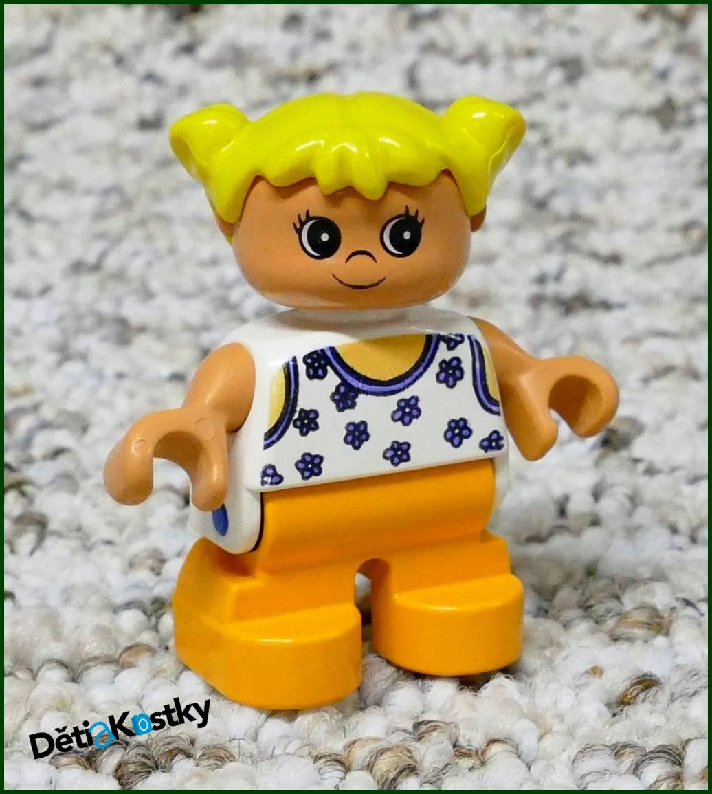 Lego® Duplo® Figurka Dítě Oranžové s Fialovými Kytičkami