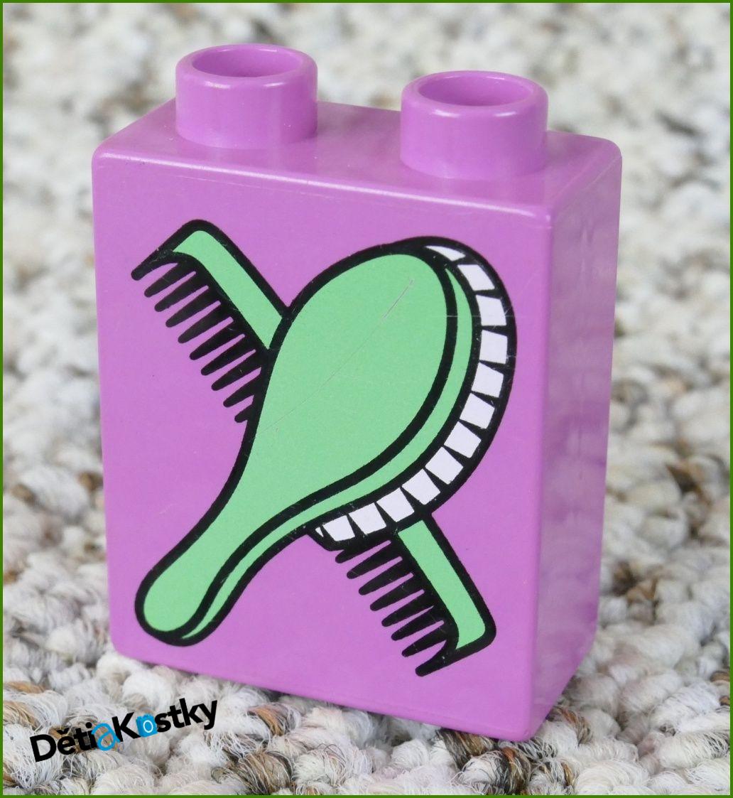 Lego® Duplo® Kostka 1x2x2 Růžová - Hřeben