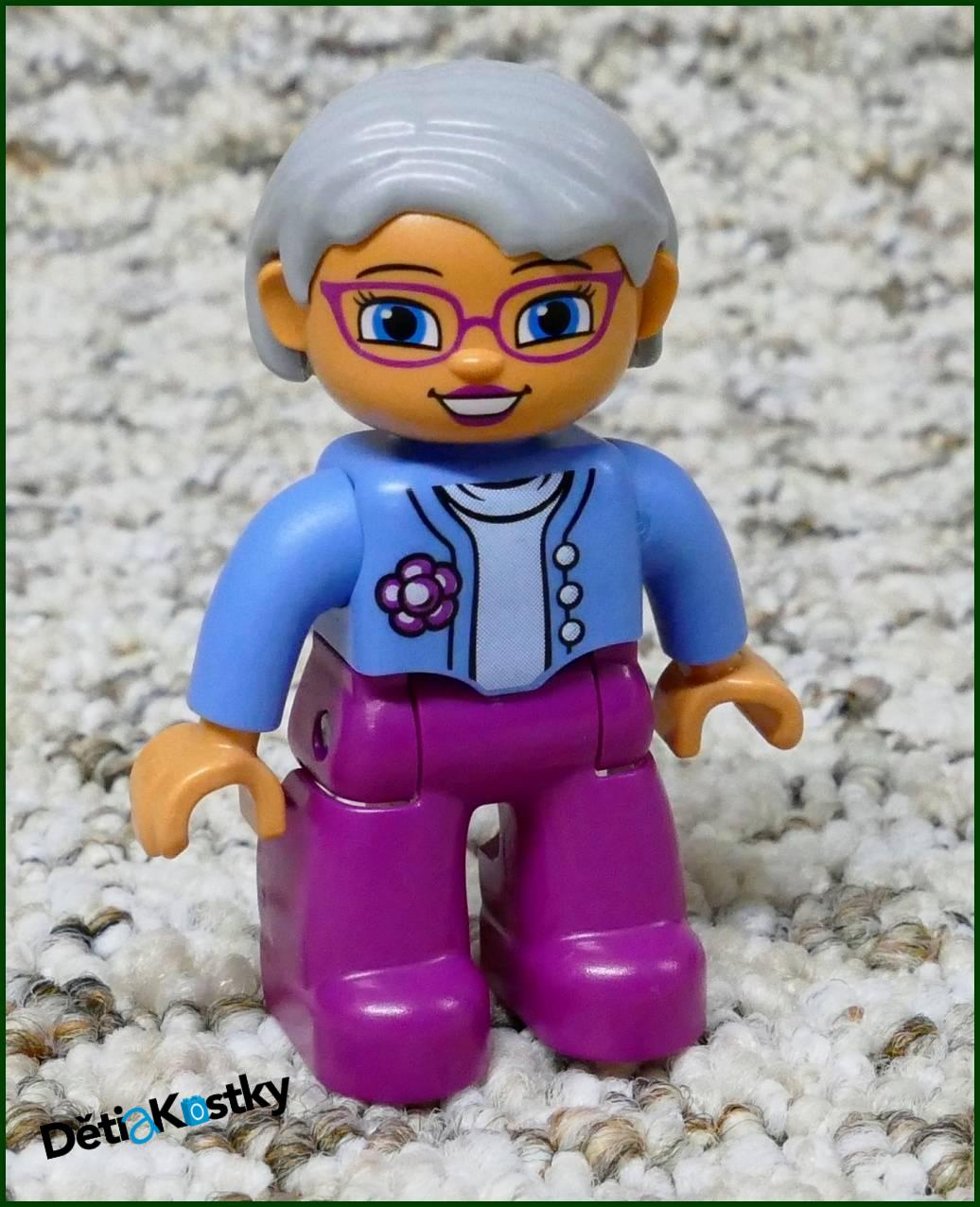 Lego® Duplo® Figurka Babička Růžovo - Modrá