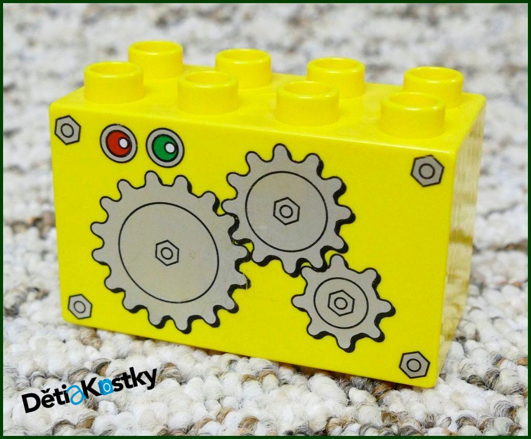 Lego® Duplo® Kostka 2x4x2 Žlutá - Ozubená Kola
