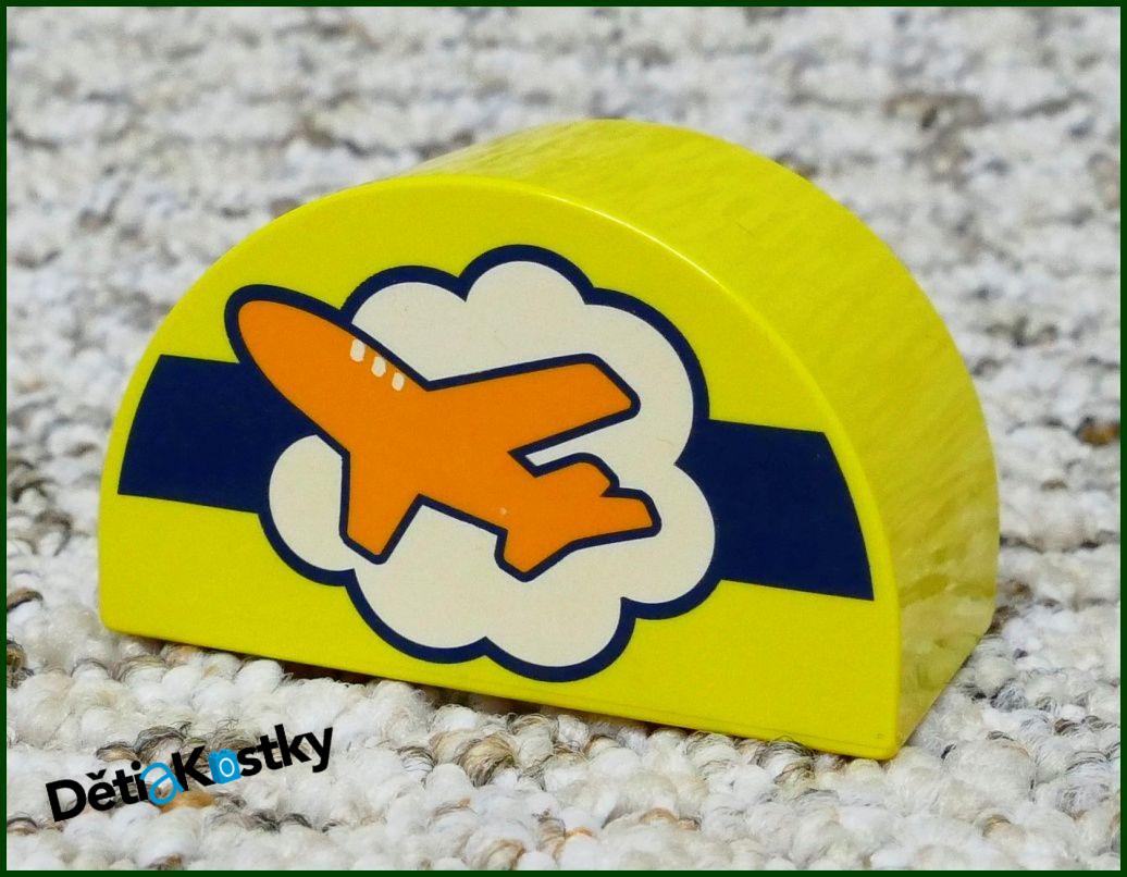 Lego® Duplo® Kostka Půlkulatá Žlutá - Letiště