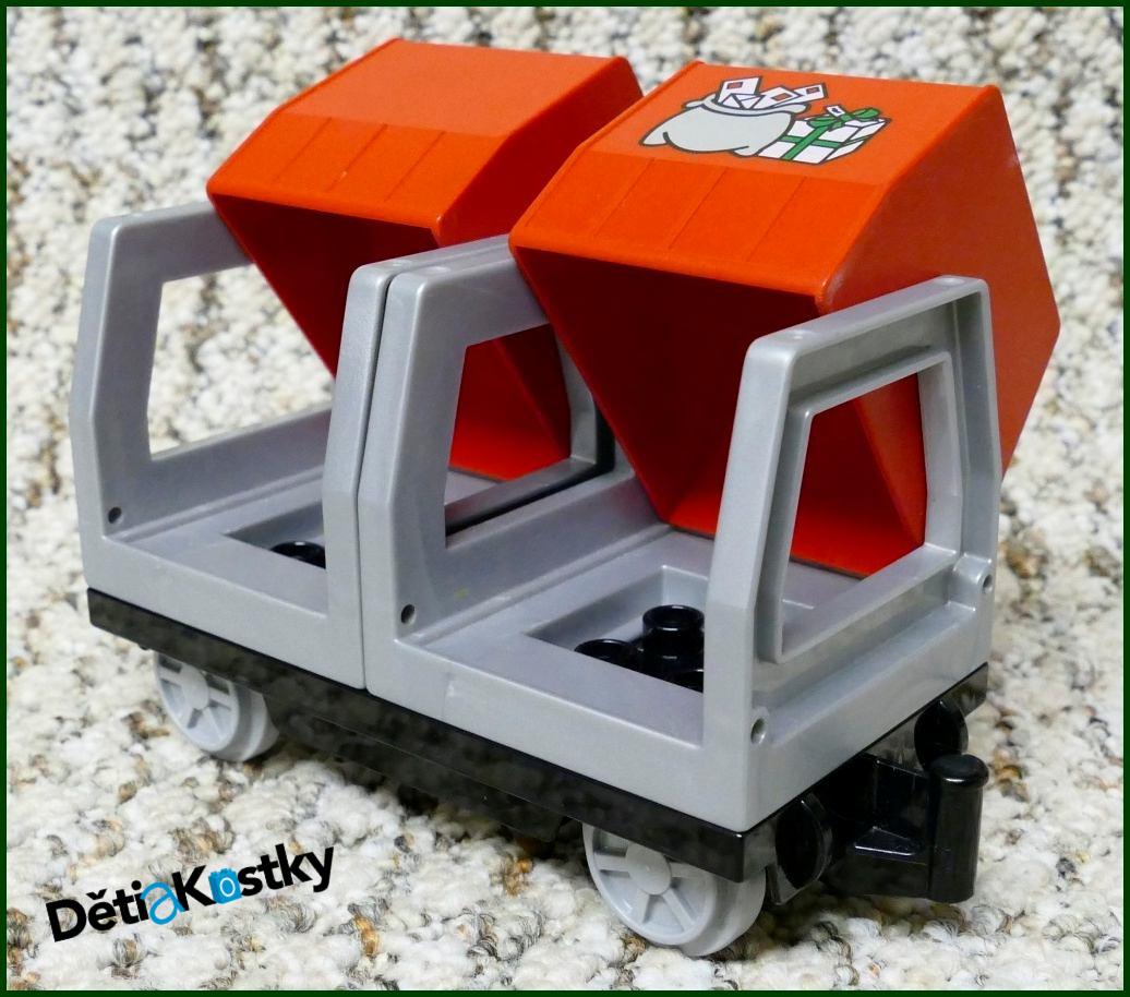 Lego® Duplo® Vagon - Kontejnery Výklopné Pošta - Šedá/Červená