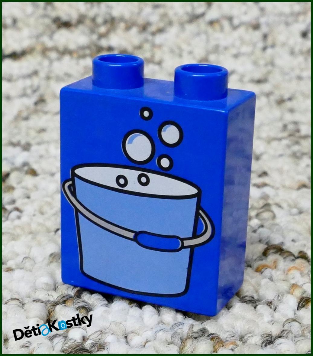 Lego® Duplo® Kostka 1x2x2 Modrá - Kbelík, Bubliny