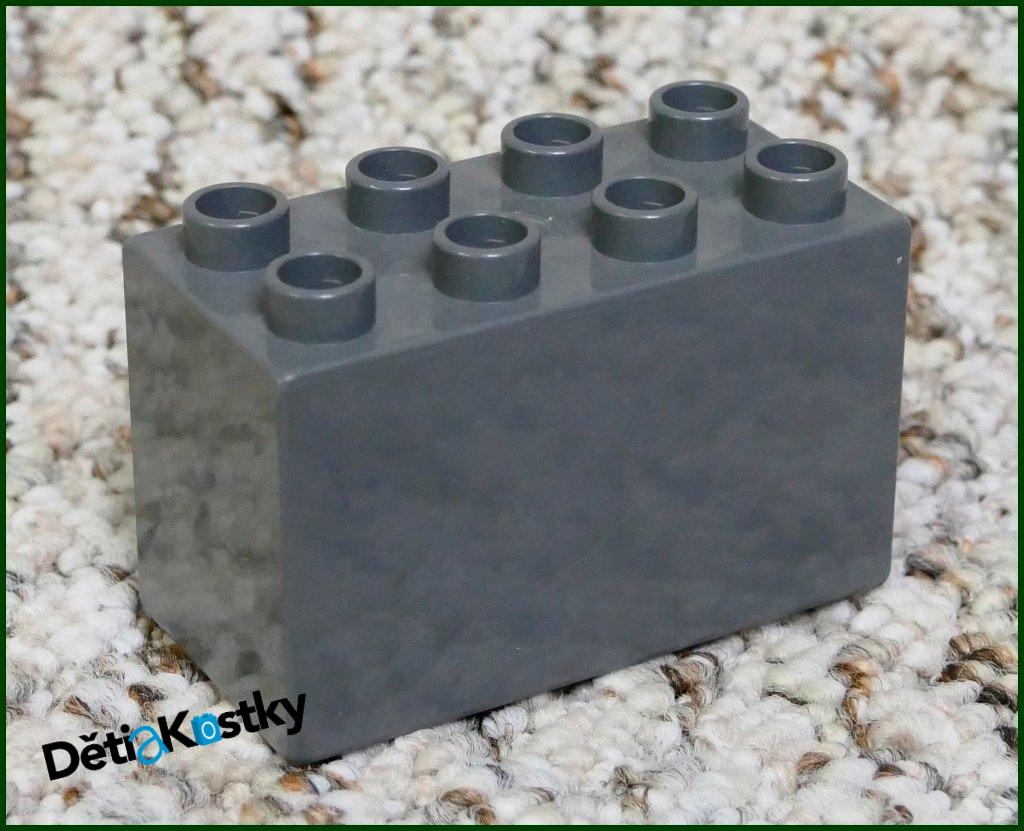 Lego® Duplo® Kostka 2x4x2 Tmavě Šedá