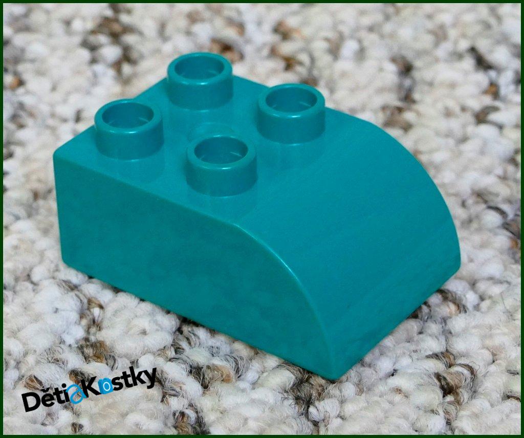 Lego® Duplo® Kostka 2x3 Zkosená Tmavě Tyrkysová