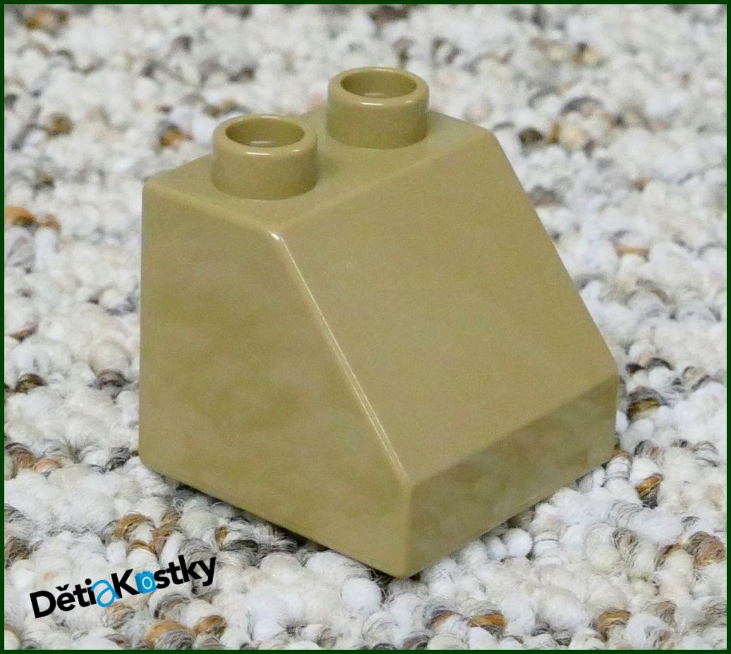 Lego® Duplo® Kostka 2x2 Zkosená Tmavě Béžová