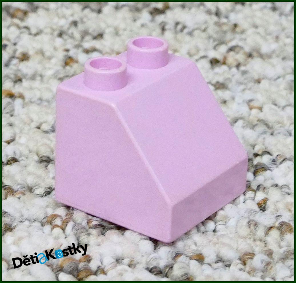 Lego® Duplo® Kostka 2x2 Zkosená Růžová