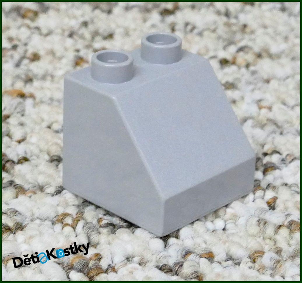 Lego® Duplo® Kostka 2x2 Zkosená Světle Šedá
