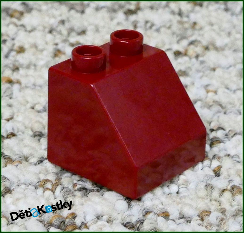 Lego® Duplo® Kostka 2x2 Zkosená Vínová