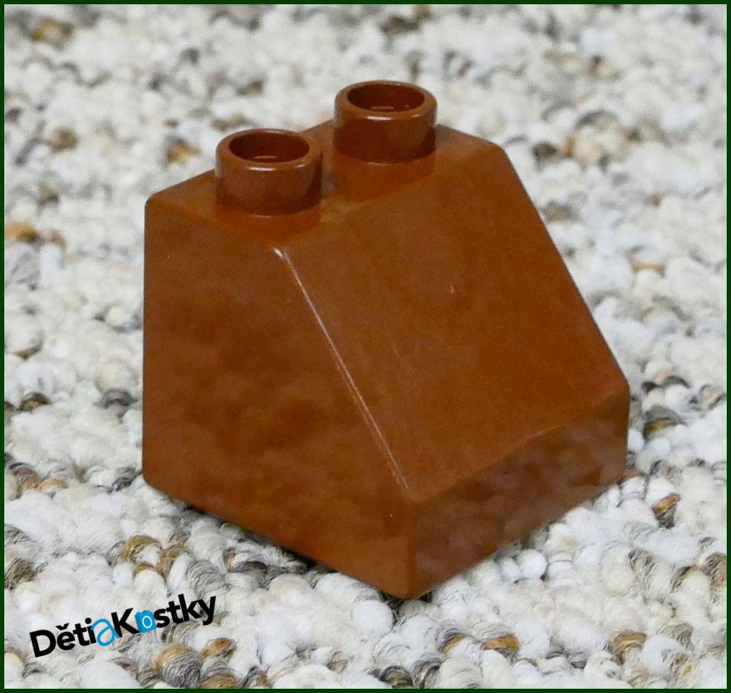 Lego® Duplo® Kostka 2x2 Zkosená Tmavě Hnědá