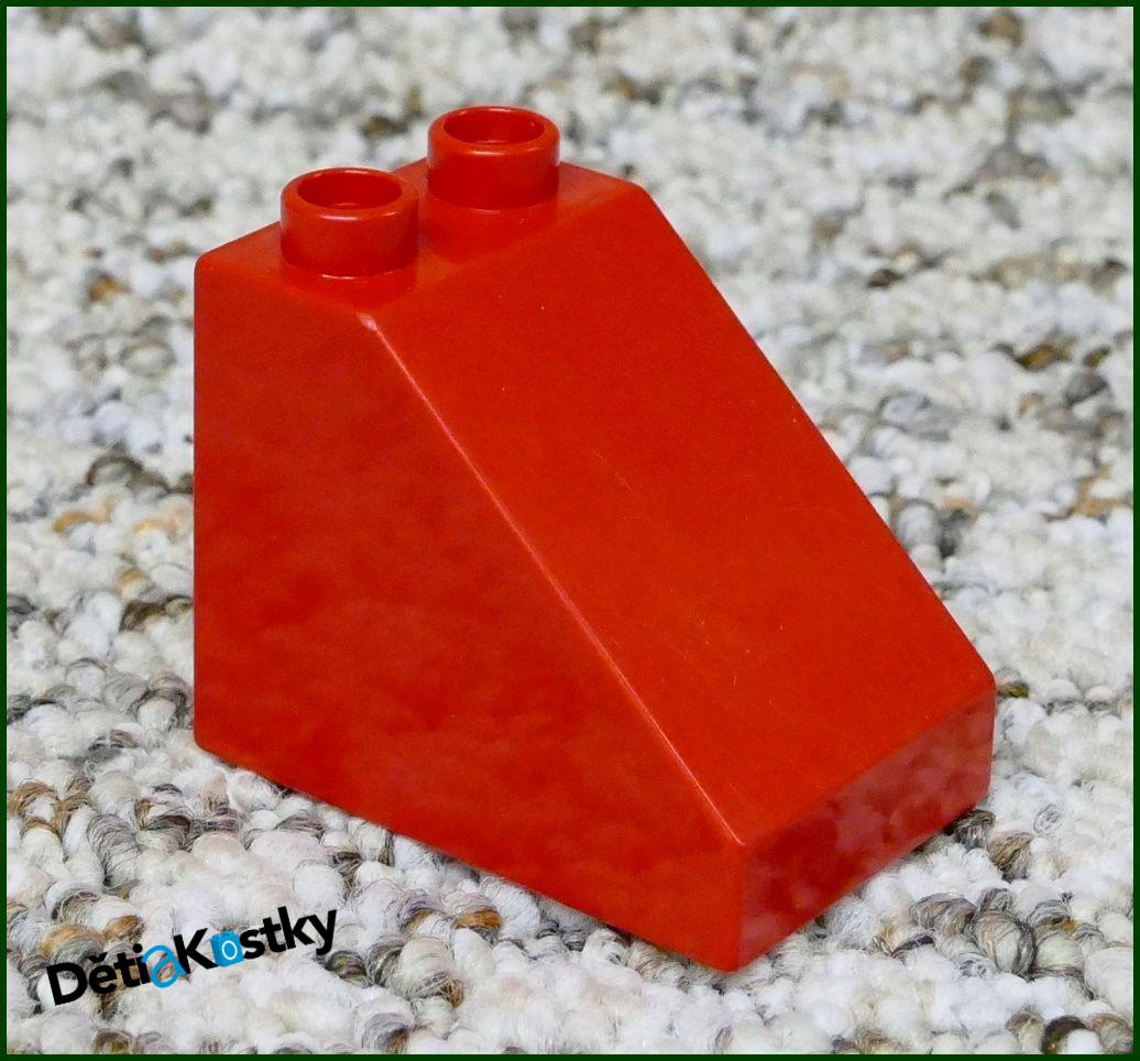 Lego® Duplo® Kostka 3x2 Zkosená Vysoká Červená