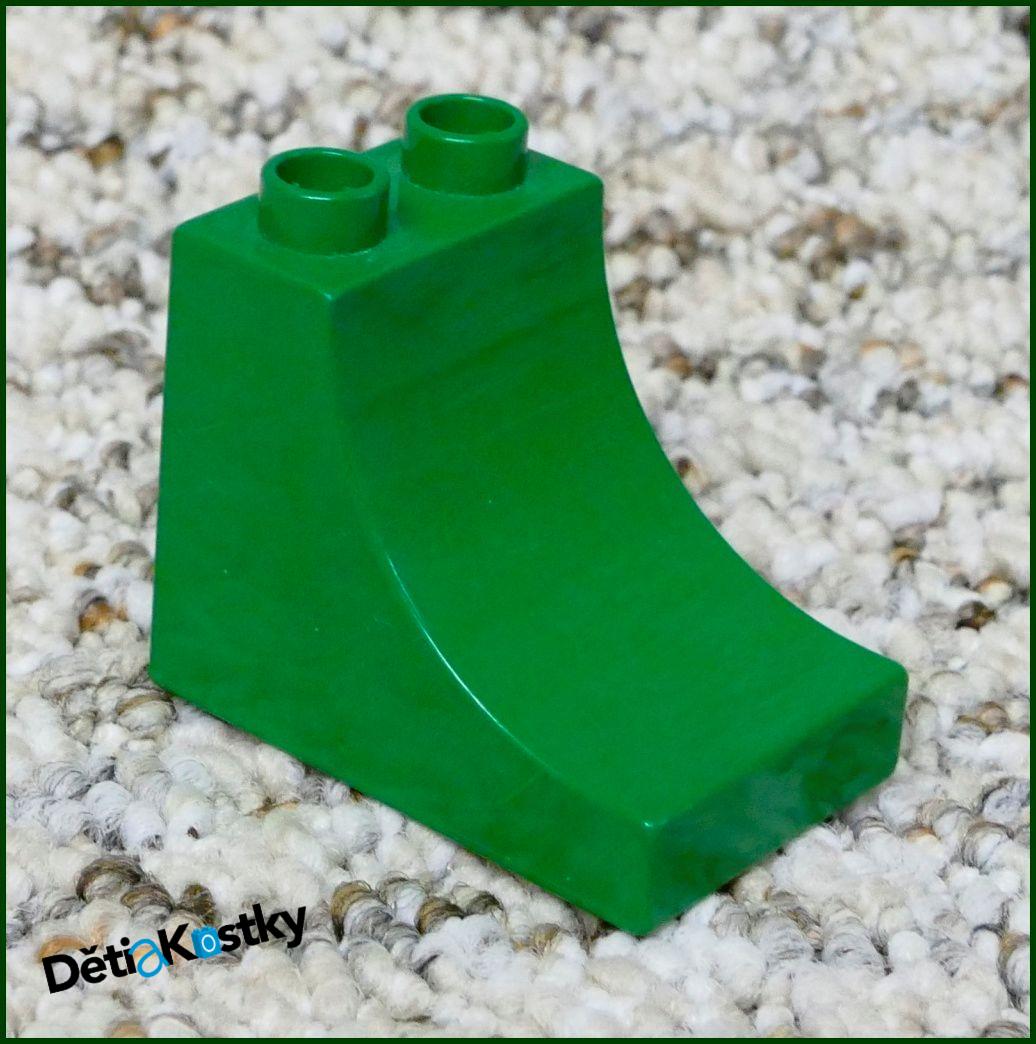 Lego® Duplo® Kostka 3x2 Stříška Zakulacená Tmavě Zelená