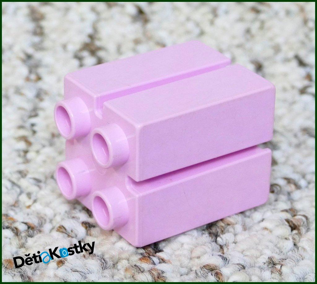 Lego® Duplo® Kostka 2x2x2 Růžová Se Zářezem