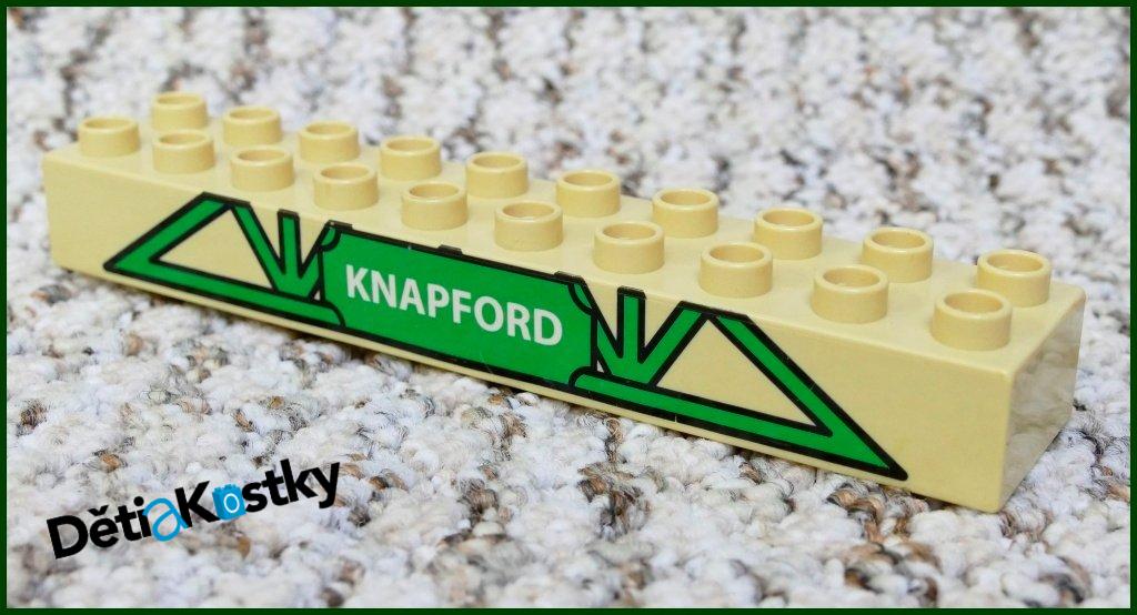 Lego® Duplo® Kostka 2x10 Béžová - Nápis Knapford
