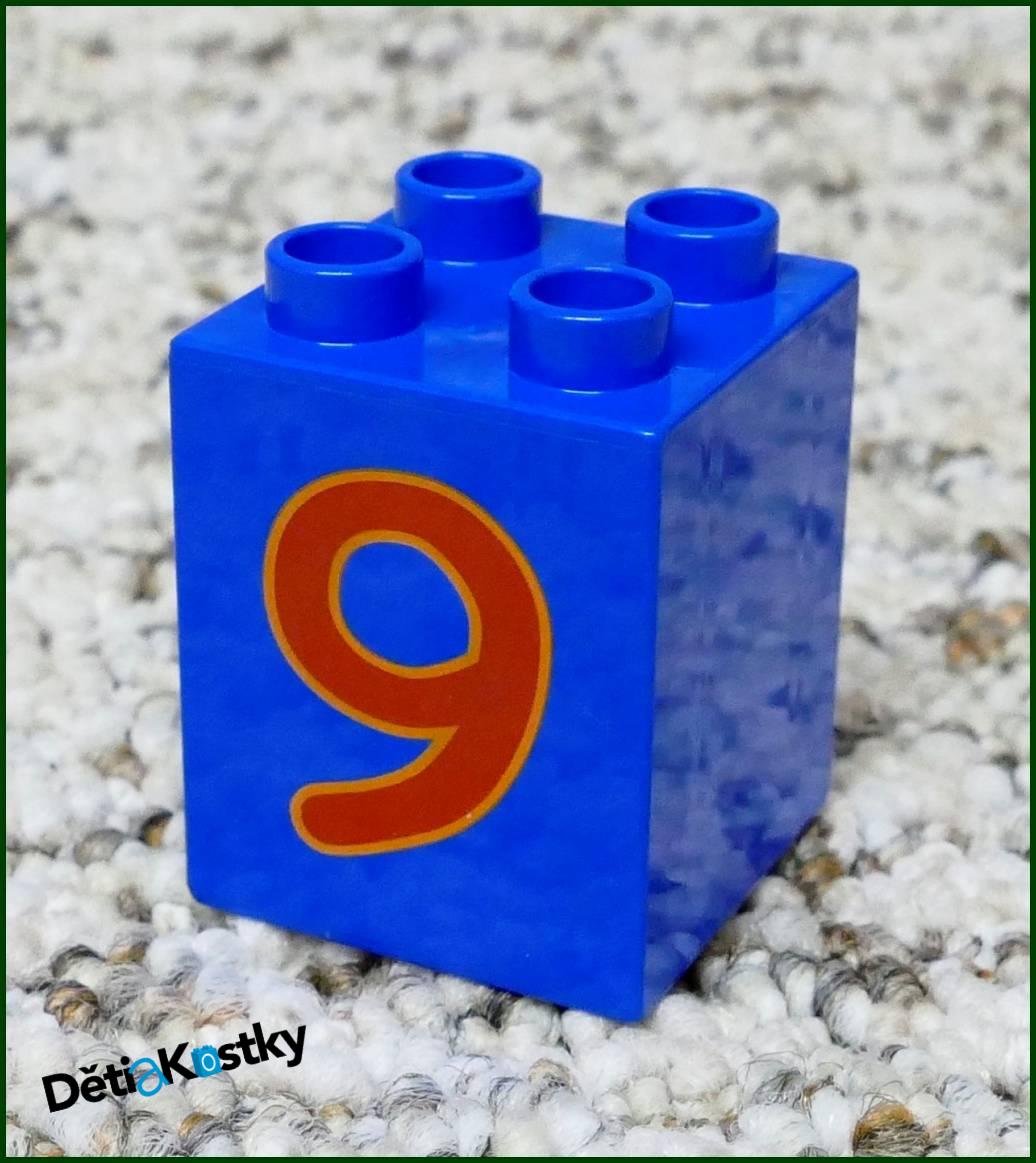 Lego® Duplo® Kostka 2x2x2 Modrá - Červená Devítka