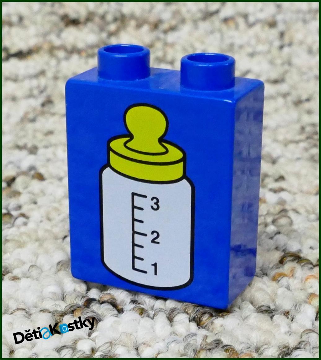 Lego® Duplo® Kostka 1x2x2 Modrá - Láhev pro Miminka