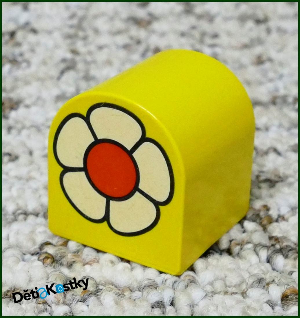 Lego® Duplo® Kostka 2x2 Půlkulatá Žlutá - Květina