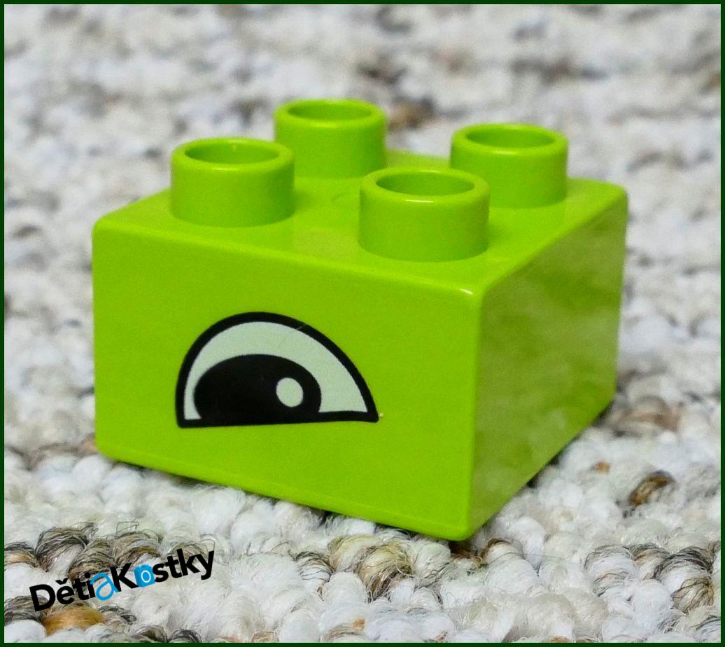 Lego® Duplo® Kostka Limetka 2x2 Oko Půlkulaté