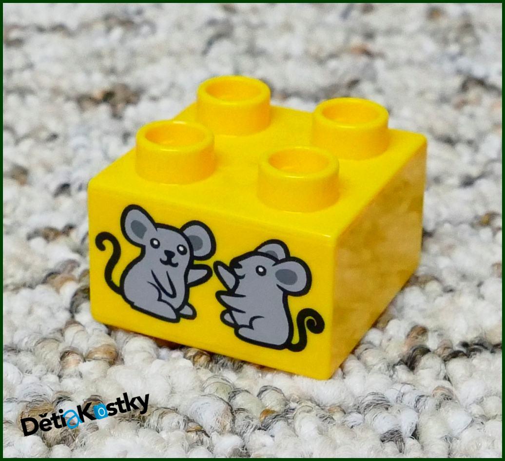 Lego® Duplo® Kostka 2x2 Žlutá - Myšky