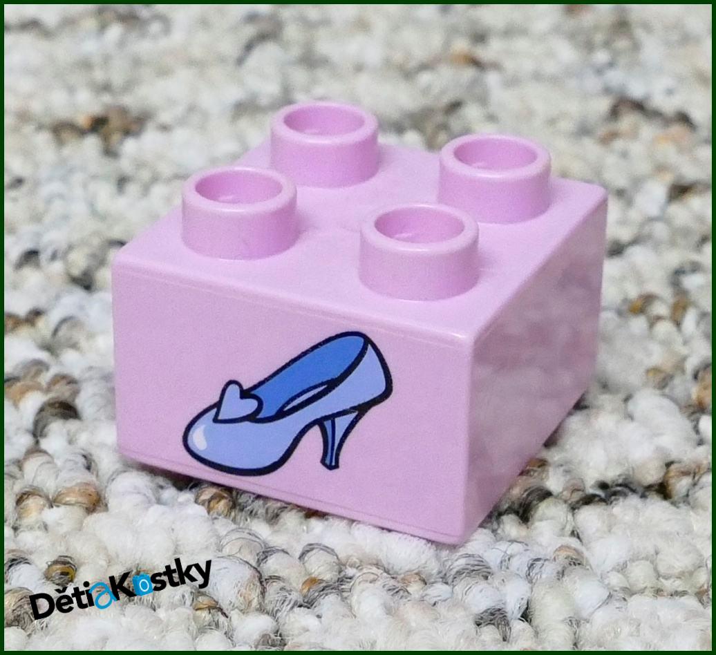 Lego® Duplo® Kostka 2x2 Růžová - Střevíček